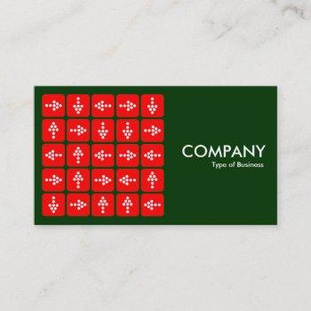 led arrows square red - dark green (003300) business card