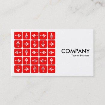 led arrows square red - white business card