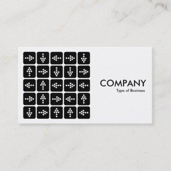 led arrows square - white business card