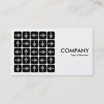 led arrows square - white (gold card) business card