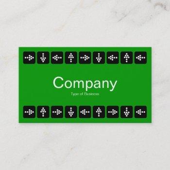led style arrows - green and gray business card