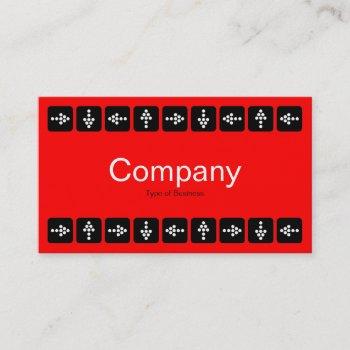 led style arrows - red and gray business card
