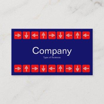 led style arrows, red - dark blue business card