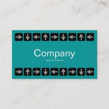 led style arrows - turquoise and gray business card