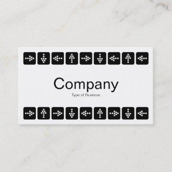 led style arrows - white business card