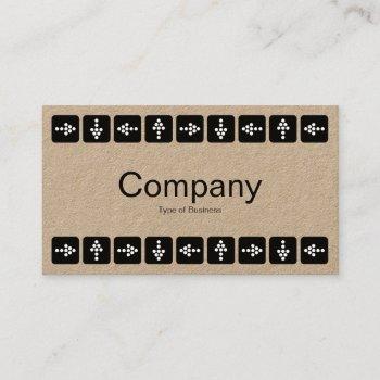 led style arrows - white - kraft business card