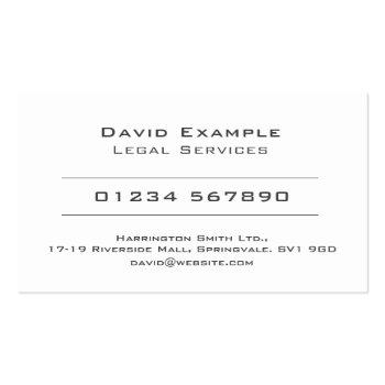 Small Legal Services With Photo Of Holder Business Card Back View