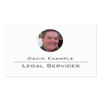 Small Legal Services With Photo Of Holder Business Card Front View