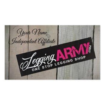 Small Legging Army Business Card Front View