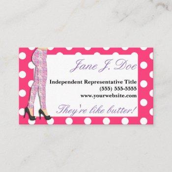 leggings sales, pink and purple business card