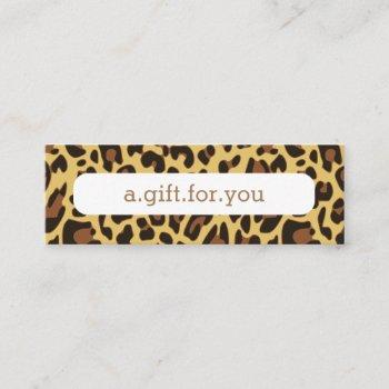leopard skin animal print pattern discount gift mini business card