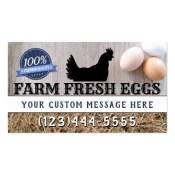 Small Let Me Tell You About My Chickens Eggs For Sale Business Card Front View