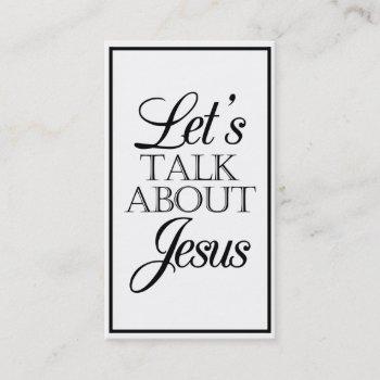 let's talk about jesus business card