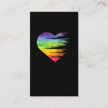 lgbt pride equality heart awareness gay lesbian business card