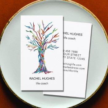 Small Life Coach Business Card Front View