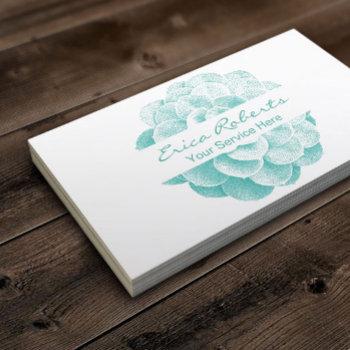 life coach counselor minimalist succulent floral business card