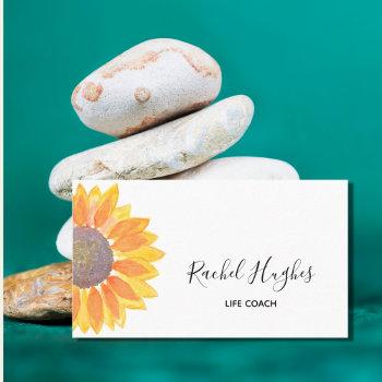 Small Life Coach Flower Business Card Front View