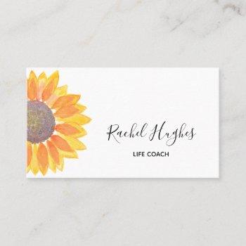 life coach flower business card