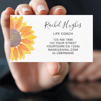 life coach stylish business card