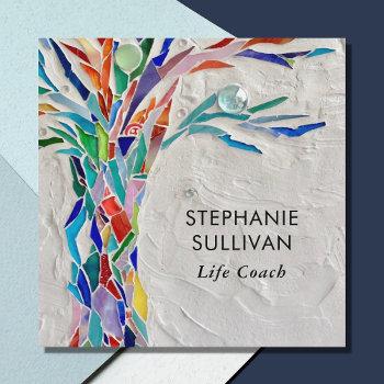 life coach tree of life  square business card