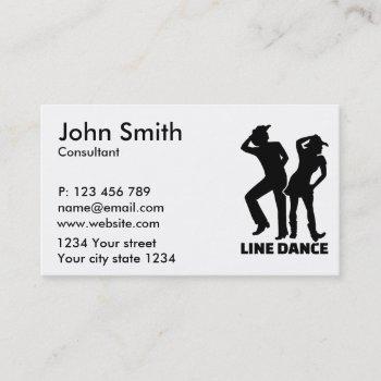 line dance business card