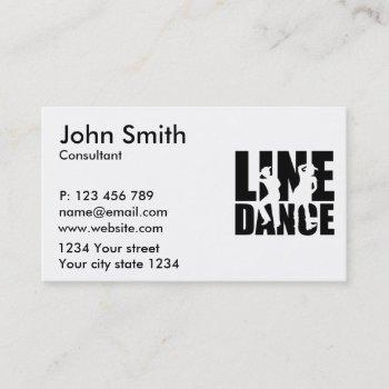 line dance business card