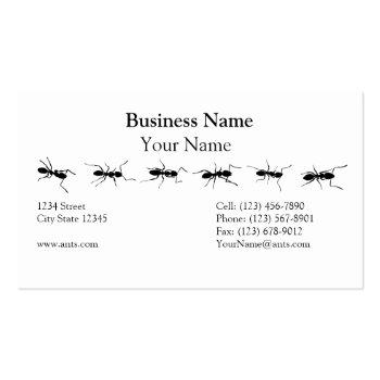 Small Line Of Ants Business Card Front View