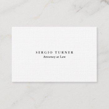 linen minimalist professional attorney at law business card