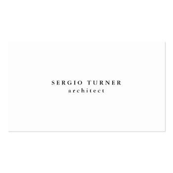 Small Linen Trendy Minimalist Professional Business Card Front View