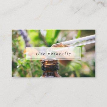 live naturally essential oils business card