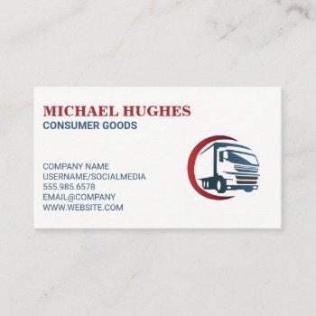 logistics | truck delivery services business card