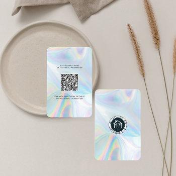 logo and qr code diy holographic custom business card