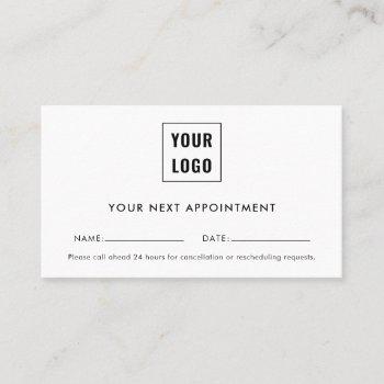 logo modern professional appointment card