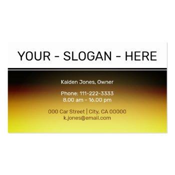 Small Logo Template Golden Chrome Business Card Back View