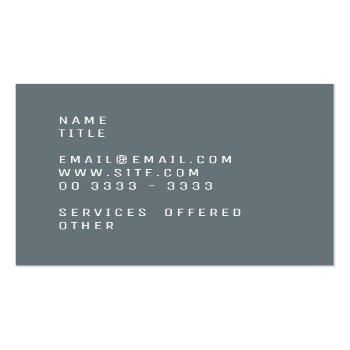 Small Logo White Marble Square Business Card Back View