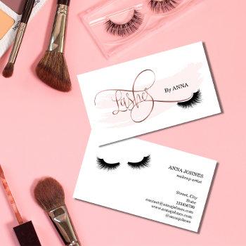 long lash extension makeup artist beauty salon business card
