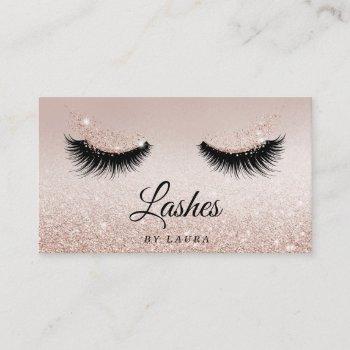 long lash extension makeup artist business card