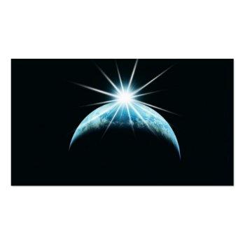 Small Looking_down_on_earth, World Space Organization... Business Card Back View
