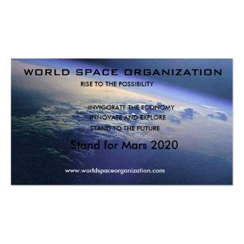 Small Looking_down_on_earth, World Space Organization... Business Card Front View