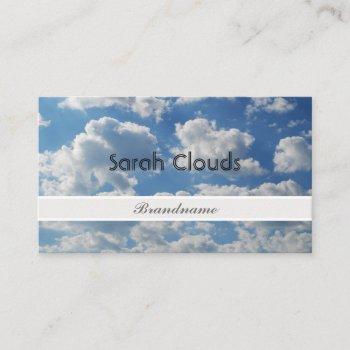 lovely blue sky clouds trendy spiritual elegant business card