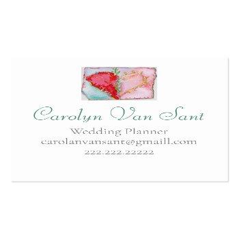 Small Lovely Heart Square Business Card Back View