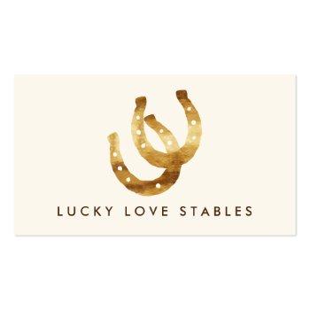 Small Lucky Horseshoes Double Sided Business Card Front View