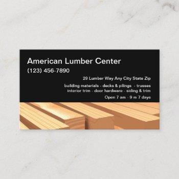 lumber center retail business card