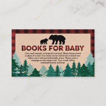 lumberjack baby shower books for baby business card
