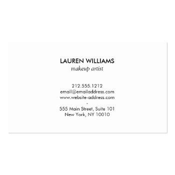 Small Luxe Bold Black And White Stripes With Gold Box Ii Business Card Back View