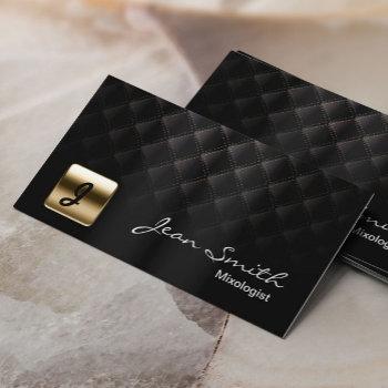 luxury black & gold mixologist business card