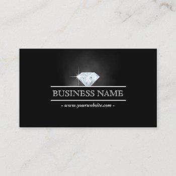 luxury bright diamond jewelry business card
