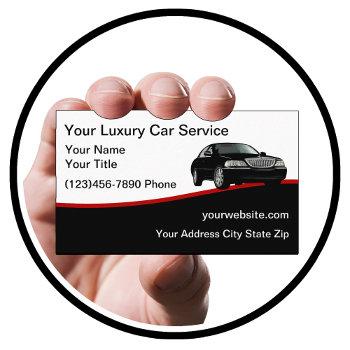luxury car service taxi business card
