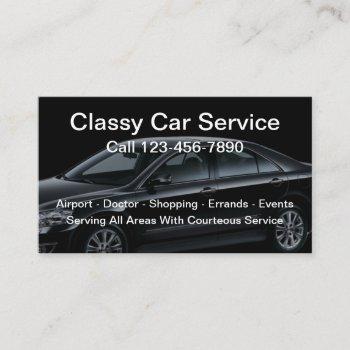 luxury car taxi service business card