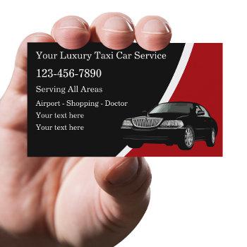 luxury classy taxi car service business card